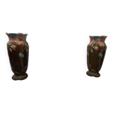 set of 2 art deco vases