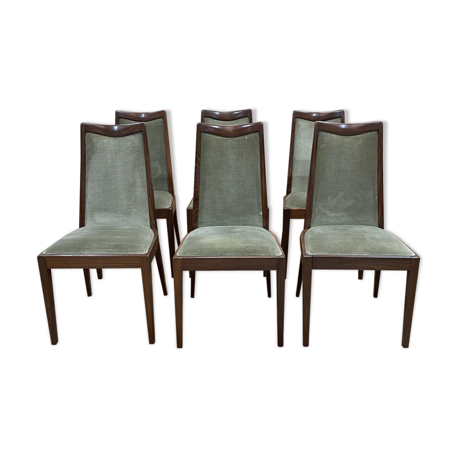Suite of 6 teak chairs from the brand G-Plan