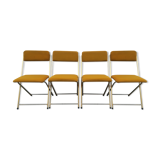 4 folding gold vintage Eyrel chairs