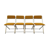 4 folding gold vintage Eyrel chairs