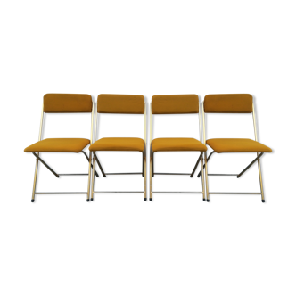 4 chaises vintage dorées pliables Eyrel