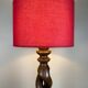 Lampe bois torsadé années 60
