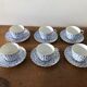 Set of 6 coffee cups in antique porcelain