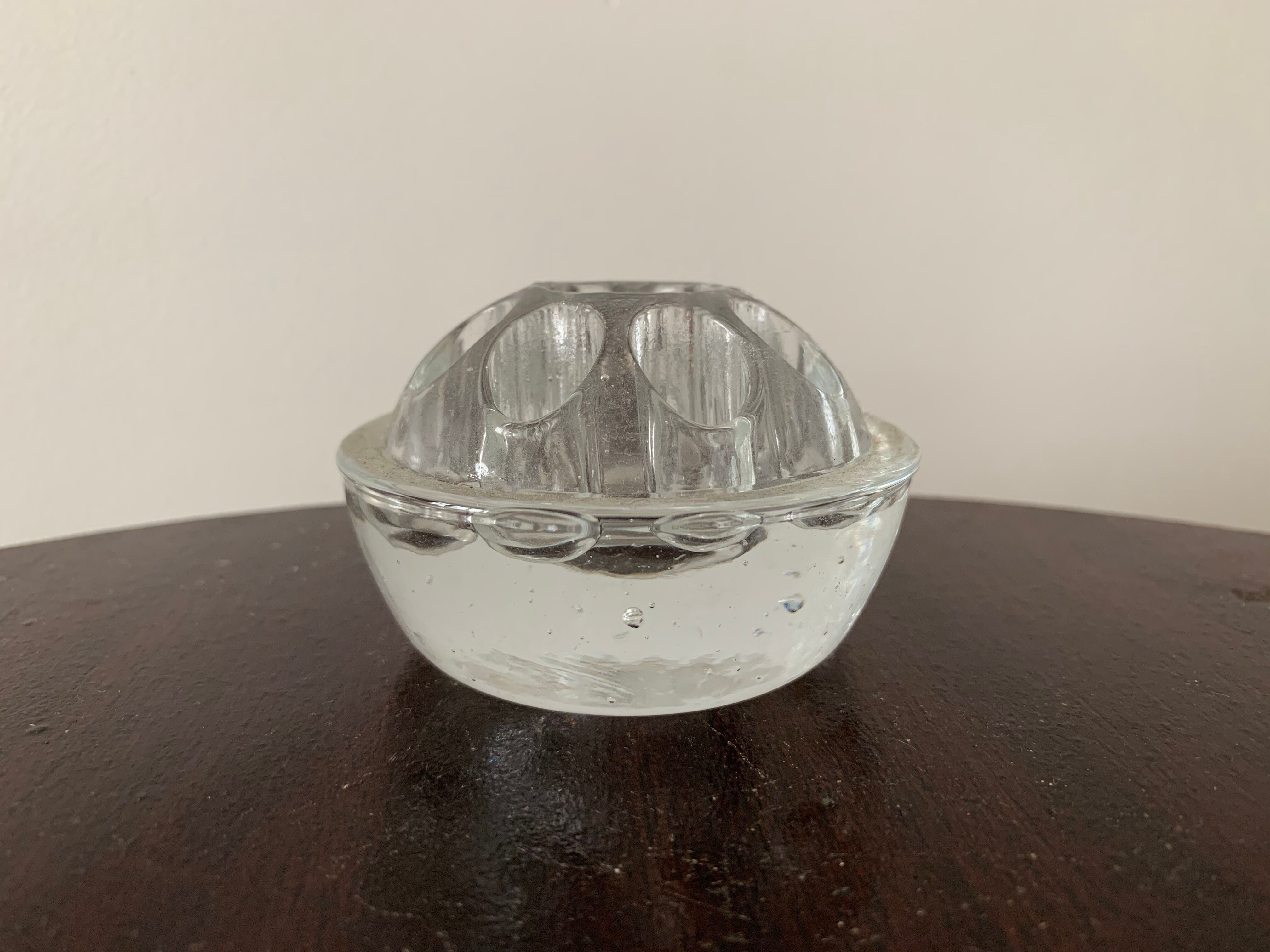 Antique glass flower pick