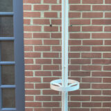 Vintage cylindrical coat rack with chrome hook