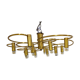 Vintage brass flush mount chandelier, 1970s