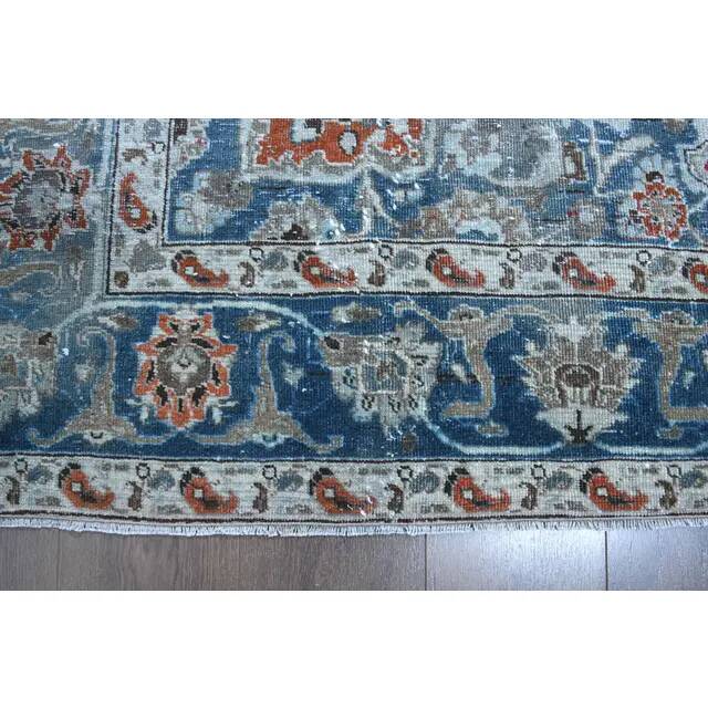 1970s Vintage Persian Handmade Wool Cotton Light Red Area Rug 249x342
