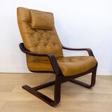 Danish Colored Leather Armchair, 1970s