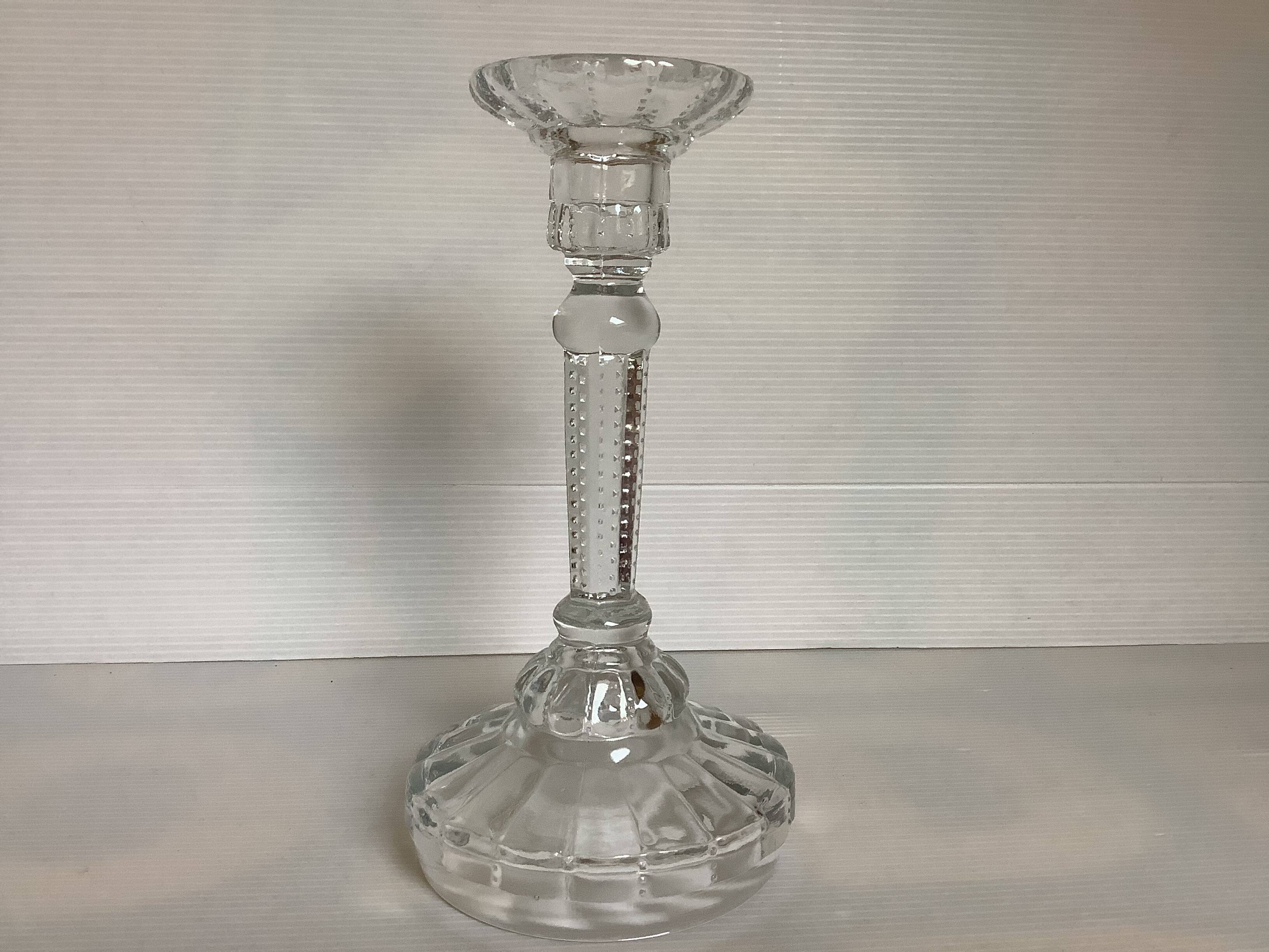 Bougeoir verre moulé
