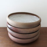 Set of 4 stoneware plates Roger Jacques Grés du Puisaye