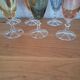 6 coloured crystal champagne flutes