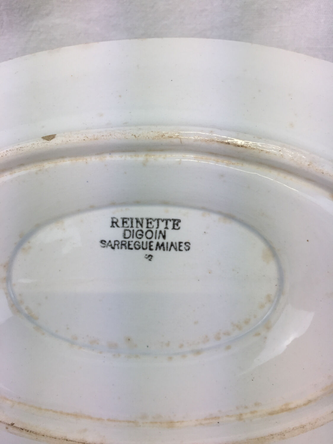 Old sauce boat made in France Digoin Sarreguemines