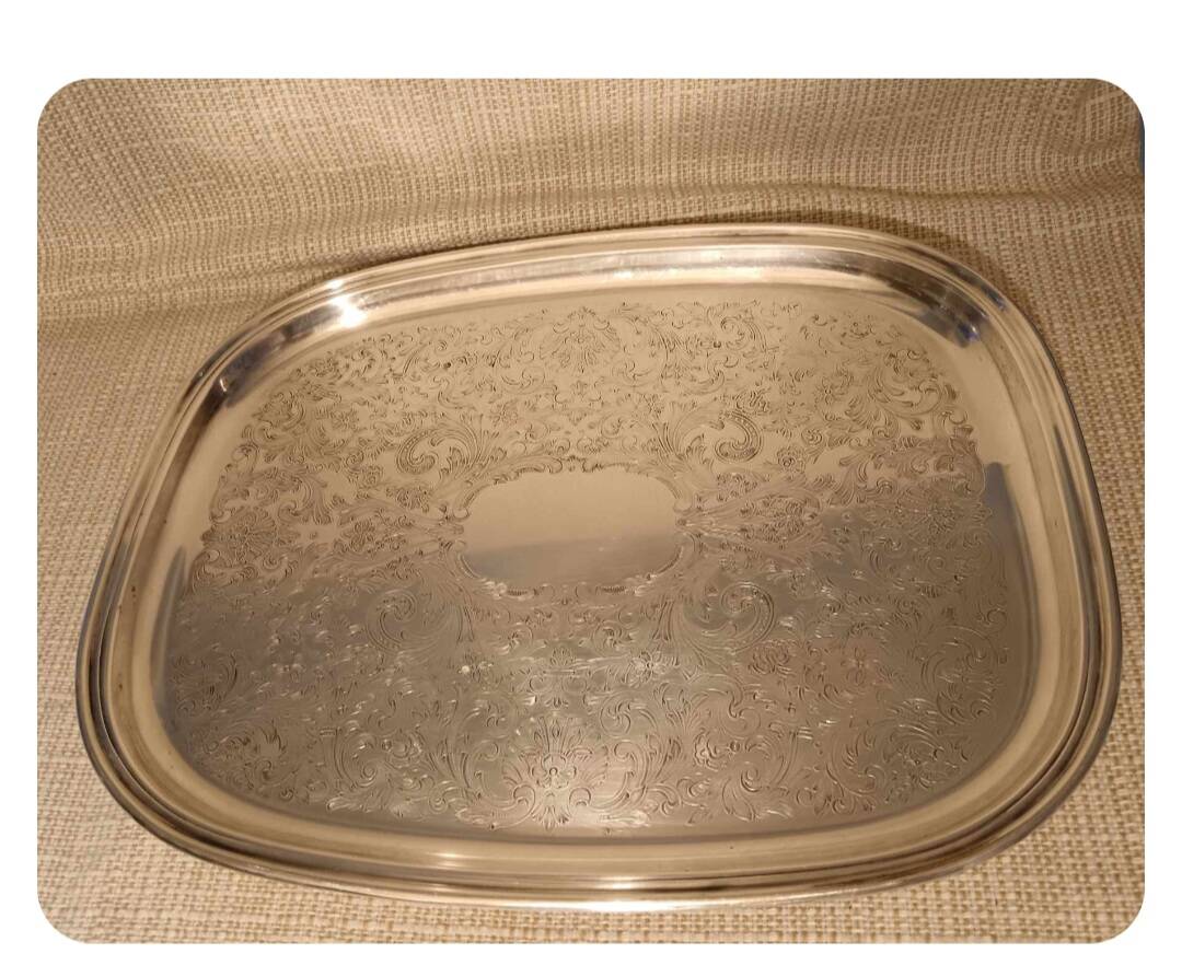 Christofle house tray fleuron collection year 1970