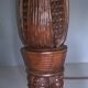 African sorghum spike lamp foot on five-faced base ~ hand carved ~ 1950s /1960