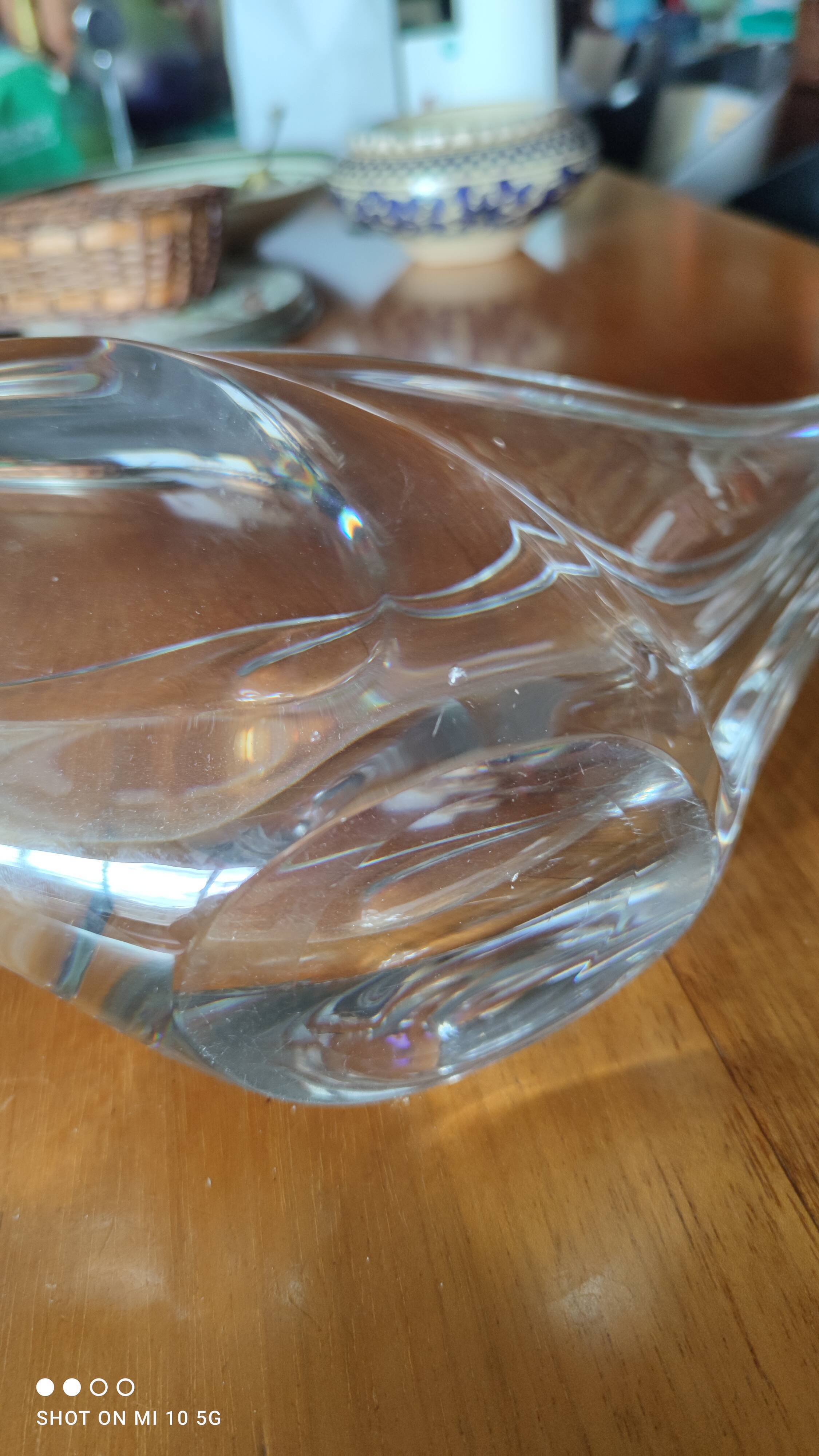 Crystal fruit bowl from Daum France