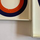 Set of 5 trays target Prisunic design 1960