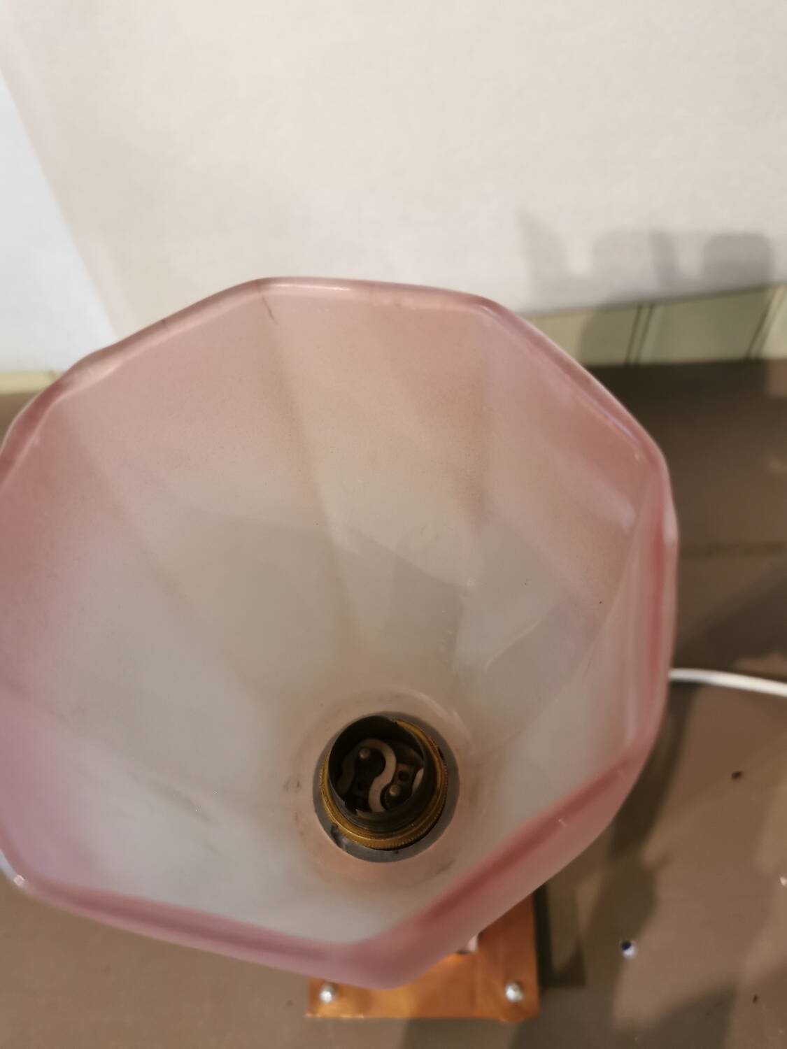 Art Deco lamp in copper and glass