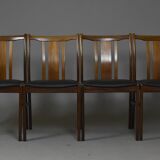 Ensemble de 4 chaises danoises en massif d'afomosia, années 60