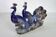 Italian ceramic sculpture 2 peacocks, 1960s