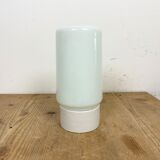 Vintage White Porcelain Ceiling Light with Milk Glass, 1970s