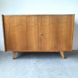 Light oak storage cabinet by Jiroutek, circa 1960