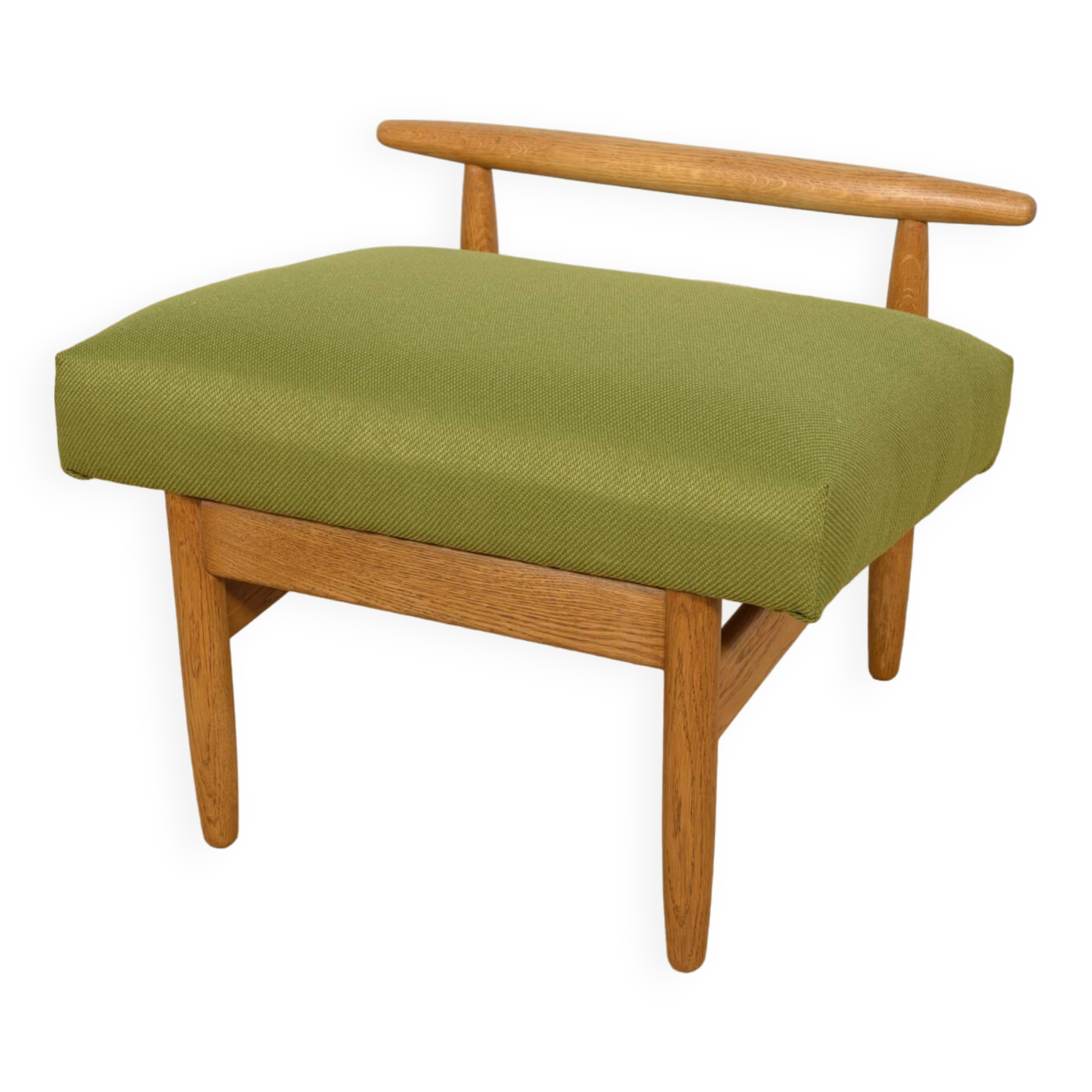 Oak Model J 65  Stool  by Ejvind A. Johansson for FDB Møbler, Denmark, 1950s