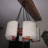 Scandinavian teak chandelier and perplexed