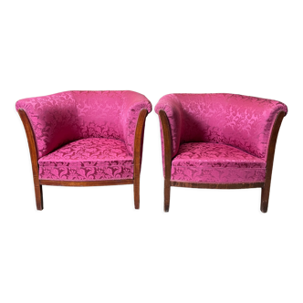 Pair of armchairs bergères Art Deco period