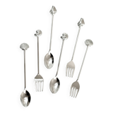 Silver-plated seashell cutlery set