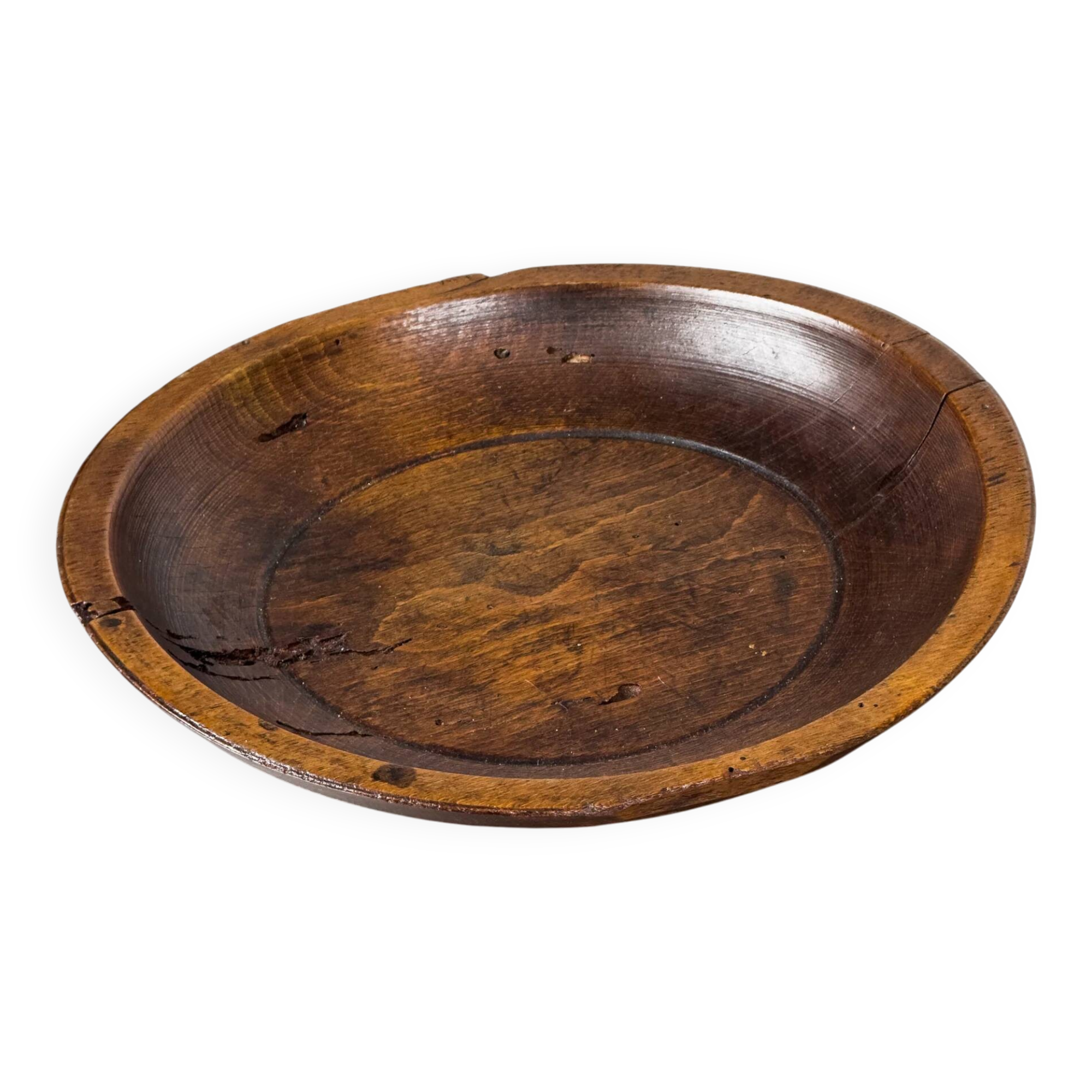 Vintage hand-carved wooden bowl