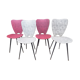 Four modernist chairs, steel, brass and skaï, 60s