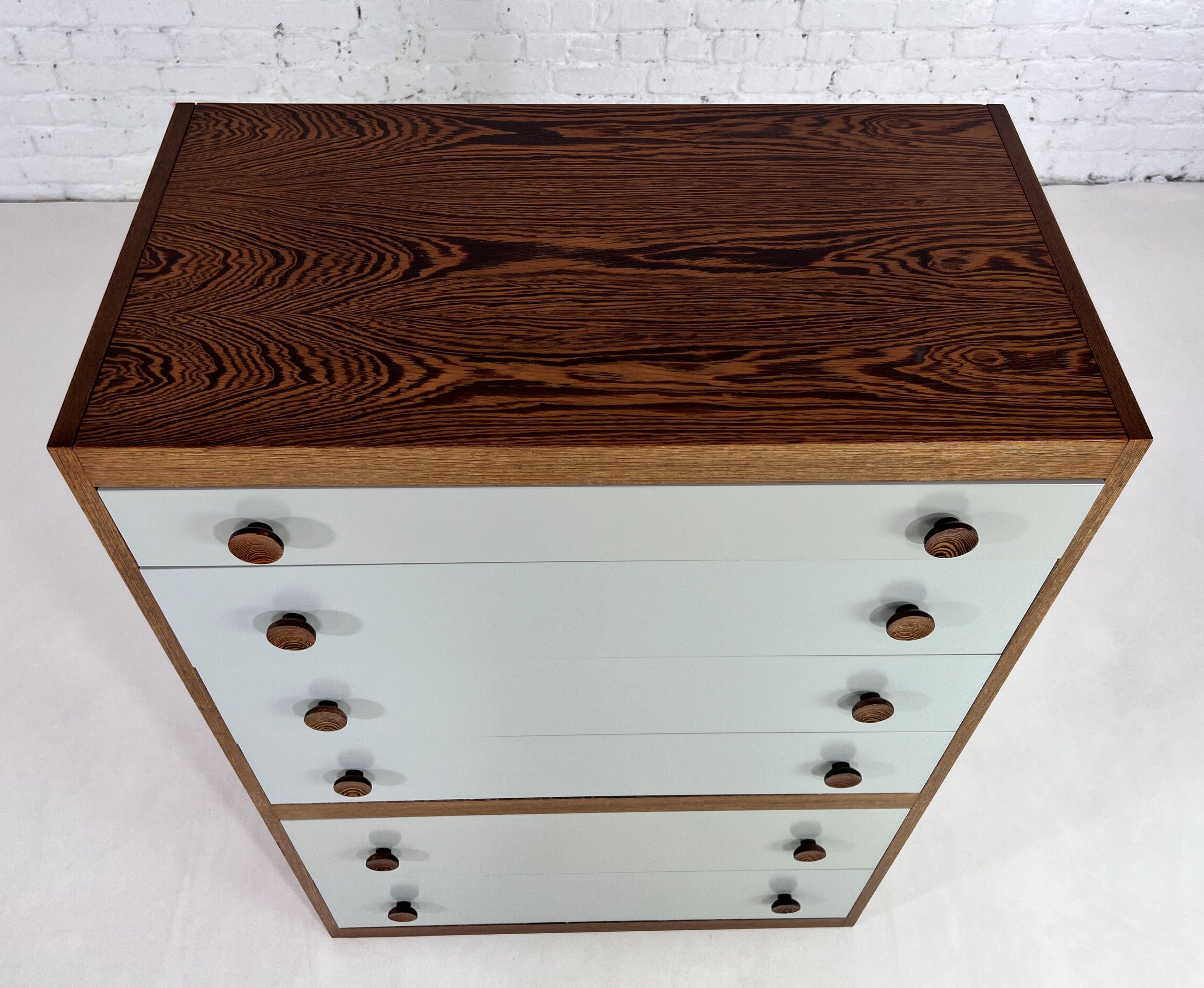 Dresser chiffonnier 6 drawers wenge and satin lacquer