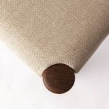 1 sur 4 Chaise de salle à manger en chêne du milieu du siècle – Vintage années 1960, revêtement gris clair