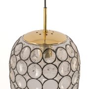 Iron and clear glass pendant from Limburg, Germany, 1960s.