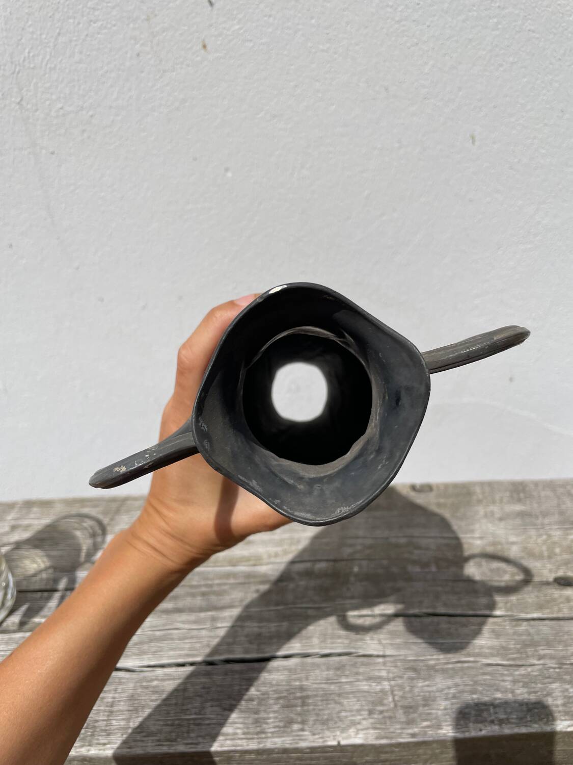 Art nouveau pewter vase 1900 signed