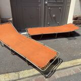 Vintage sunbathing deckchair 70S