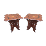 Paire de chevets syrien palissandre vintage 1930