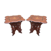 Paire de chevets syrien palissandre vintage 1930