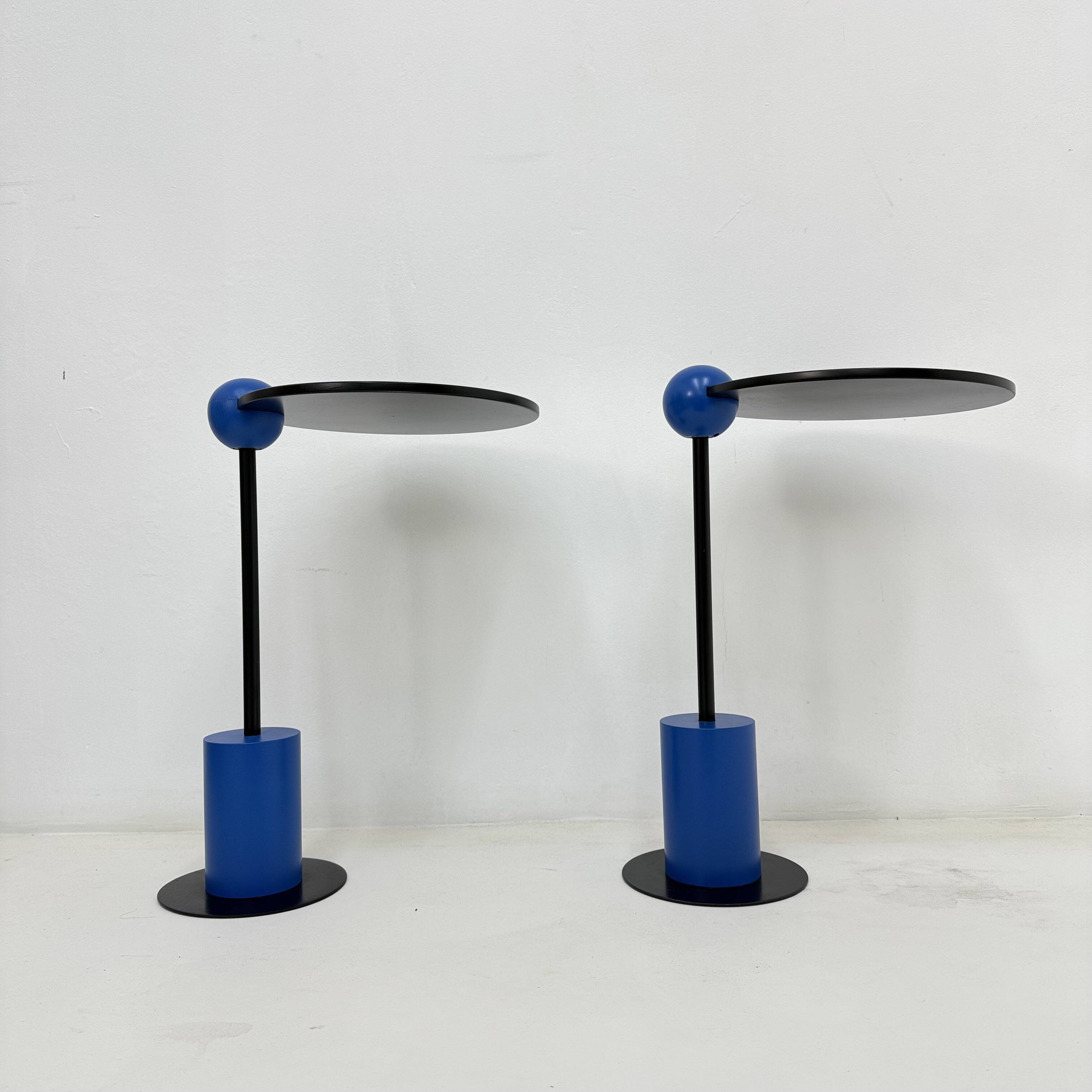 Pair of side table Edward Geluk for Arco – 1980’s ‘Piccolo’ postmodern Memp