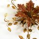 Very beautiful 1960s gold-plated ceiling or wall lamp by Banci Firenze, Ita