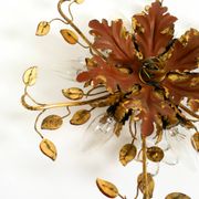Very beautiful 1960s gold-plated ceiling or wall lamp by Banci Firenze, Ita