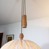 Teak Pull Pendant Ceiling Lamp Domus 1960s