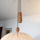 Teak Pull Pendant Ceiling Lamp Domus 1960s