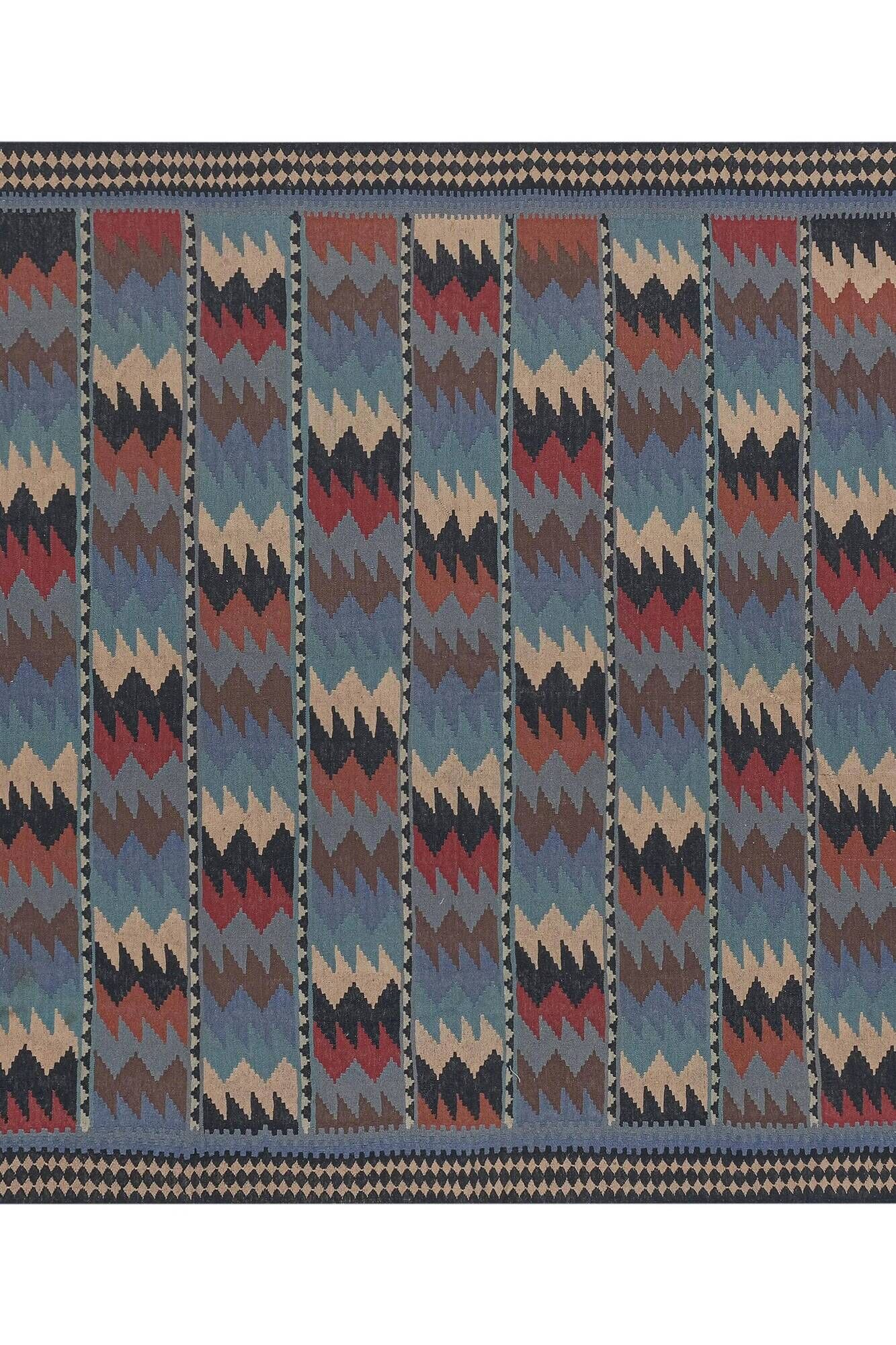 Vintage Turkish kilim handwoven 193x193 cm