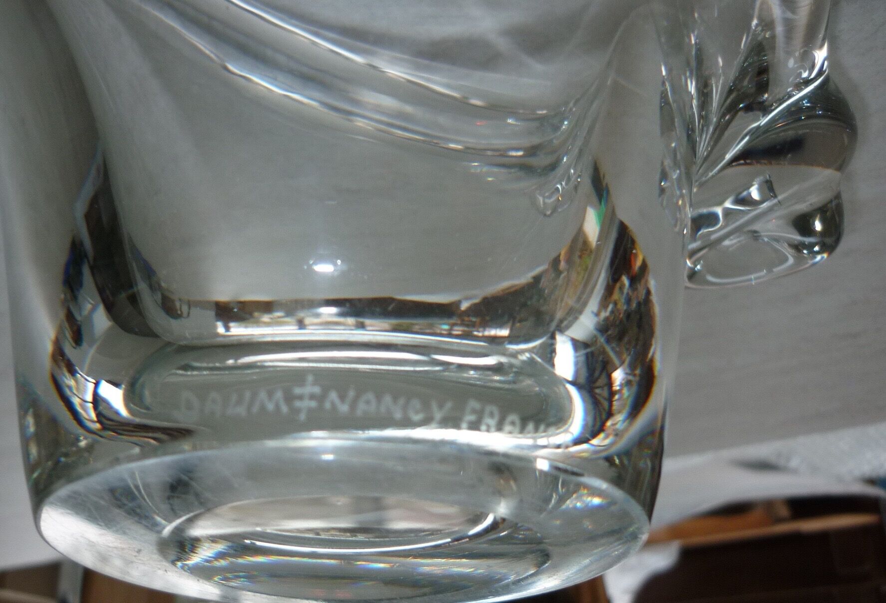 Crystal vase signed Daum France 1926