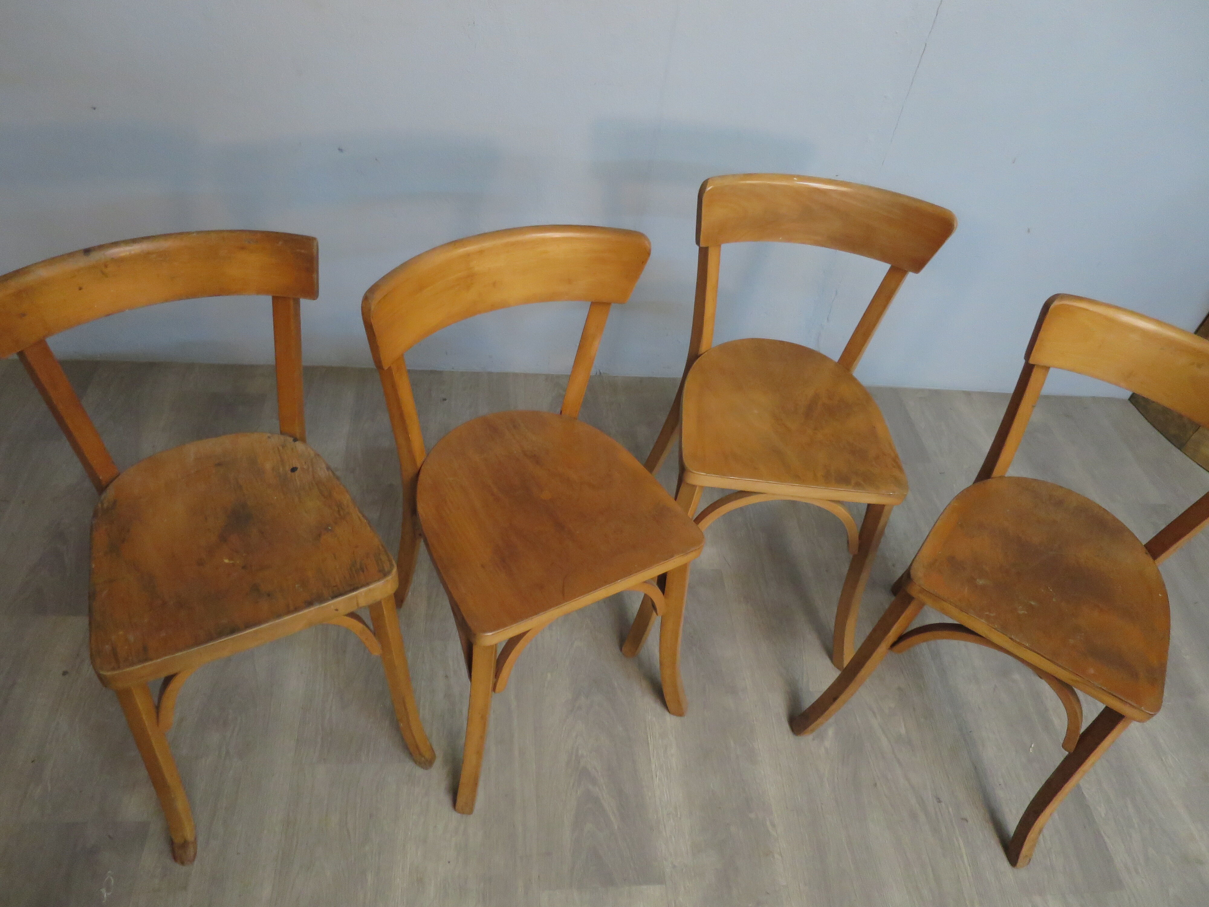 Set of 4 chairs bistros 50s /60