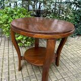 Duo of side tables or vintage pedestal tables from the 50s