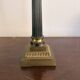Antique Column Candle Holder Lamp Golden Brass Empire Directoire Neo-Classical