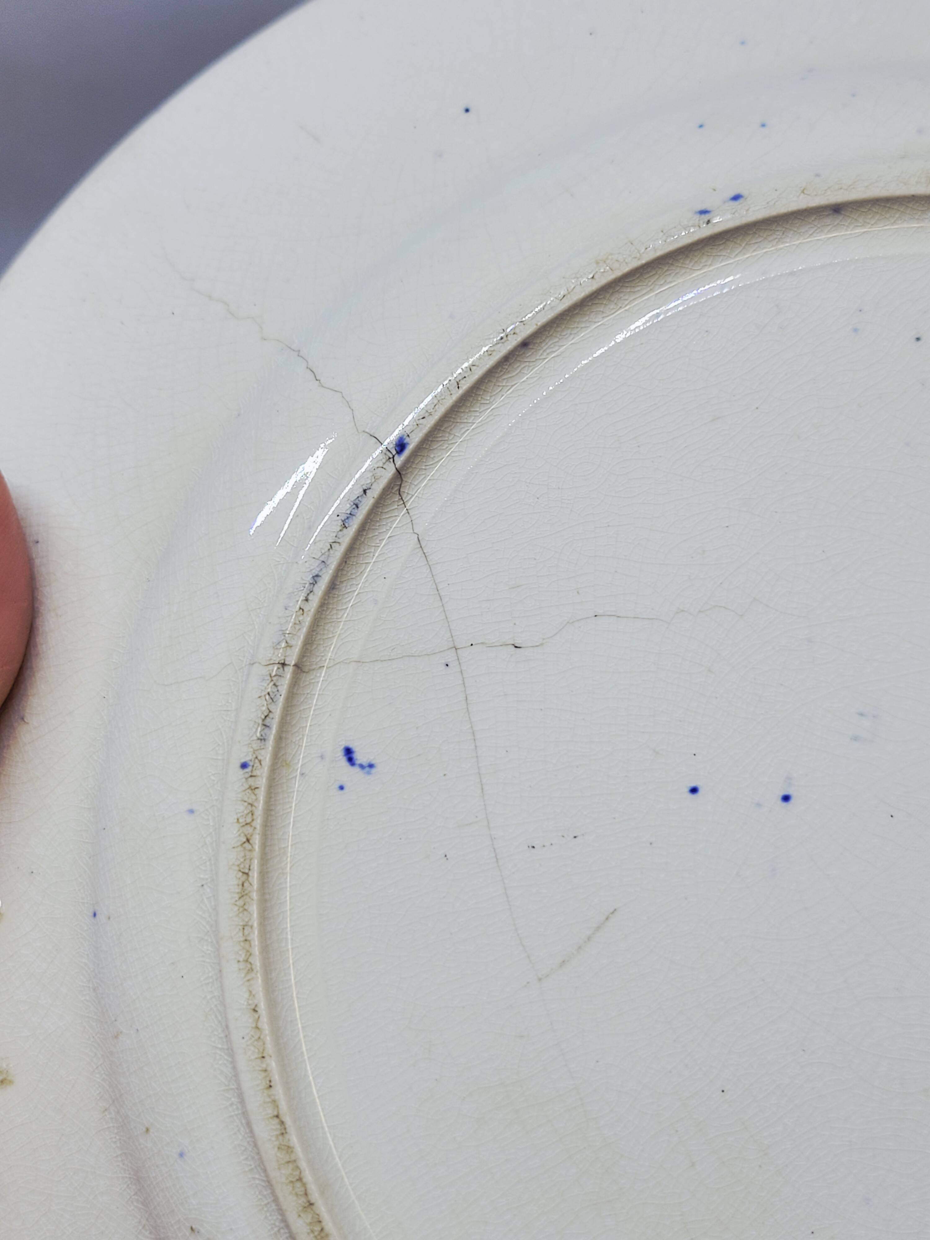 9 Antique Plates 19th Century Blue Willow Pattern Chinese Blue Decor