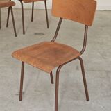 Lot de 35 chaises d'école tchèque Kovona style bistrot des